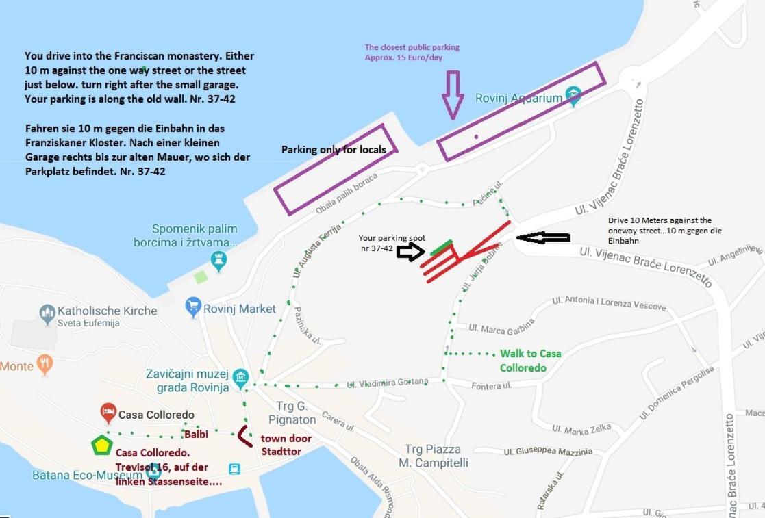 Casa Colloredo Free Parking روفينج المظهر الخارجي الصورة